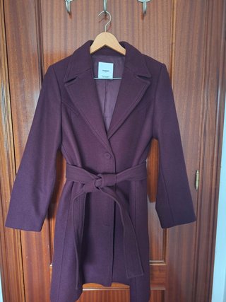 Abrigo Mango Granate Talla M