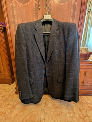Americana de hombre cuadros grises