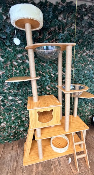 Rascador para Gatos XXL de Madera y Sisal