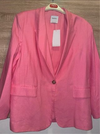 Americana Bershka Rosa Talla XL
