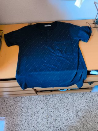 Camiseta Azul Manga Corta Talla M