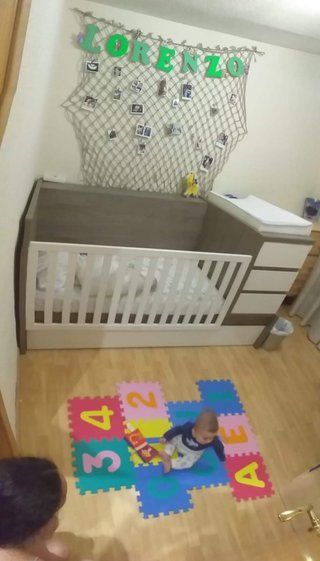 Cuna convertible en cama con cama nido