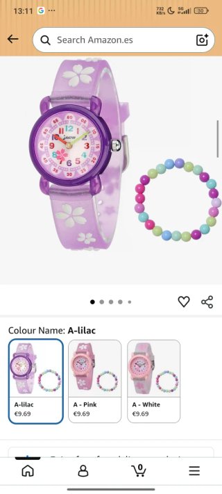 Reloj Infantil con Pulsera a Juego