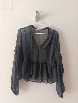 Blusa Transparente Negra