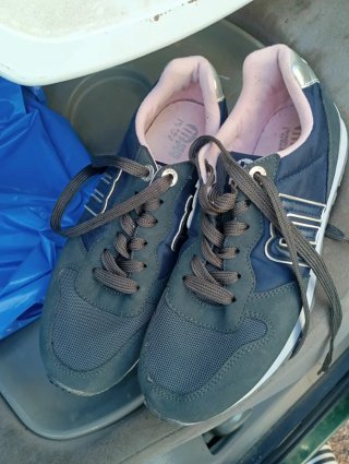 Zapatillas Deportivas Azul y Rosa