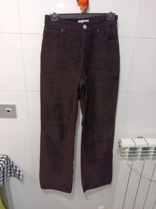 Pantalón Ancho de Pana Marrón