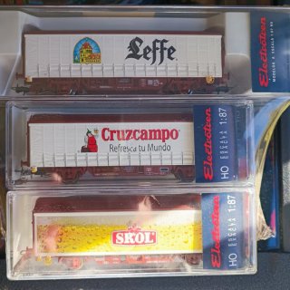 Lote 3 Vagones Cerveceros Electrotren HO