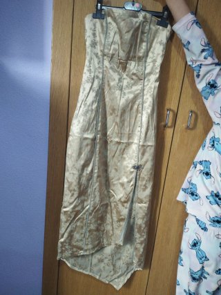 Vestido de fiesta dorado talla S