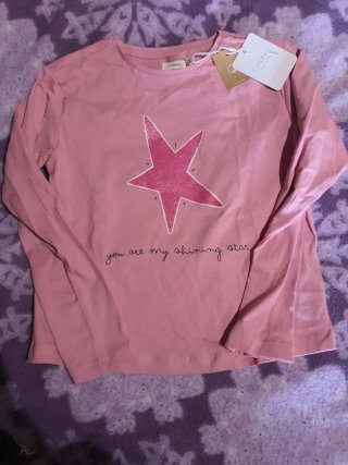 Camiseta manga larga Sfera rosa Talla 7/8 años