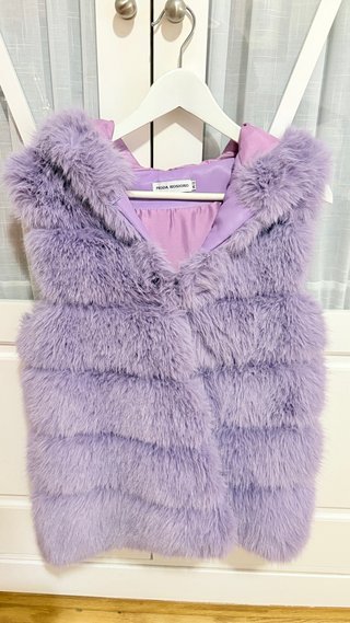 Chaleco de Pelo Sintético Morado