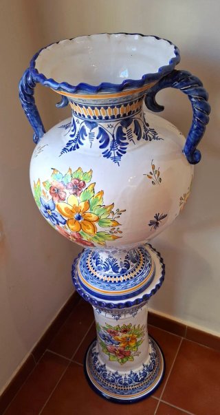 Jarrón con Pedestal Franpesa Talavera