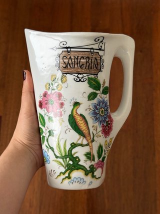 Jarra de Sangría de Porcelana Vintage