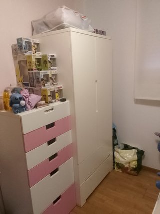 Cajonera IKEA Blanca y Rosa