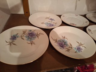 Set de 10 Platos de Porcelana