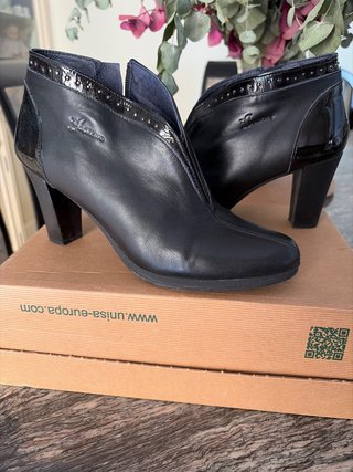 Botines de PIEL  negros Dorking cremallera lateral