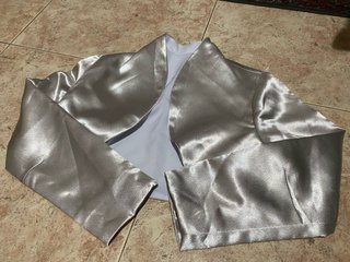 Torera de fiesta plateada talla s