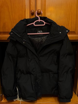 Chaqueta Acolchada Negra Zara Talla M