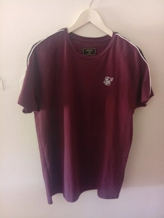 Camiseta Siksilk Color Vino tinto
