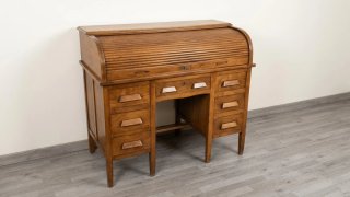 Escritorio de Madera buró antiguo con Persiana