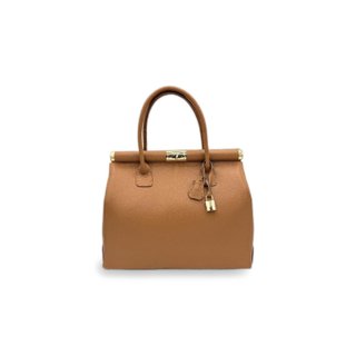 Bolso mano piel auténtica bauletto 32x28 negro