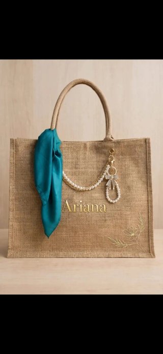 Bolso de Yute Personalizado con Pañuelo