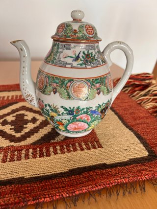 Antigua Tetera China de Porcelana