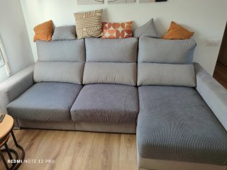 Sofá Chaiselongue 5 Plazas Gris