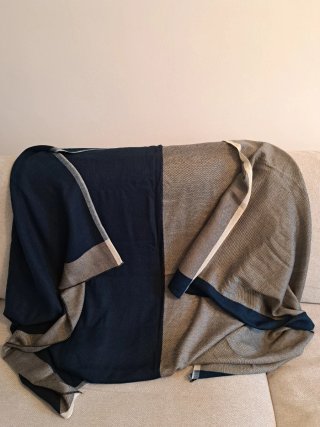Bufanda Hoss Intropia Azul y Beige