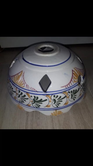 Lámpara de Techo Tulipa Cerámica Artesanal
