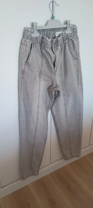 Pantalón vaquero niña gris.Talla 13/14