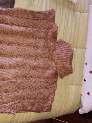 Jersey de Lana Color Taupe con Cuello