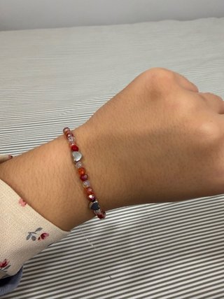 Pulsera de Abalorios con Corazones