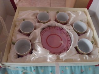 Juego de 6 Tazas de Té con Platos
