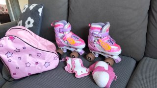Patines de 4 Ruedas con Luces y Protecciones