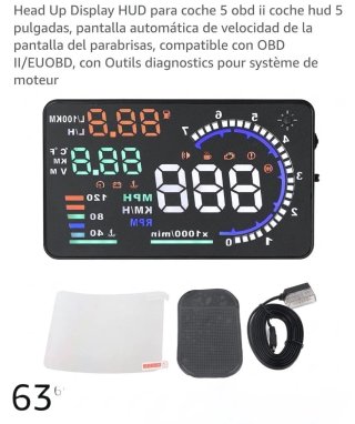 Head Up Display (HUD) para Coche 5 Pulgadas