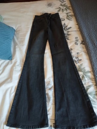Pantalón Vaquero Campana Negro Talla 32