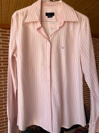 Camisa GANT rayas blanco rosa