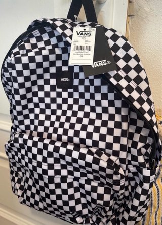 Mochila Vans Checkerboard Negra y Blanca