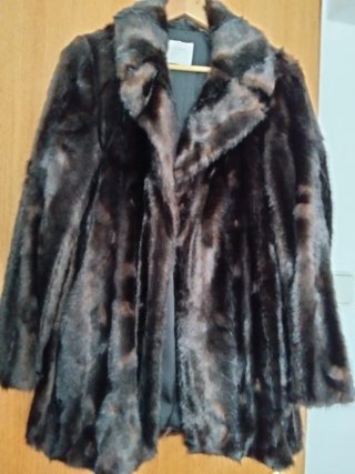 Abrigo de Pelo Sintético ZARA Woman XL