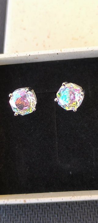 Pendientes Plateados con Circonita