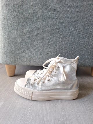 Zapatillas Converse All Star Plateadas