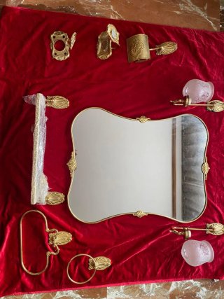 Set Accesorios de Baño Latón Antiguos