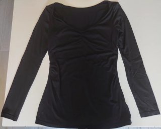 Camiseta Premamá Manga Larga Negra Talla S