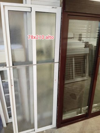 Puerta Balconera Corredera Blanca 78x210