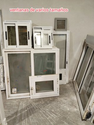 Lote de ventanas de aluminio