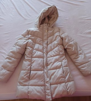 Plumas niña beige talla 11-12