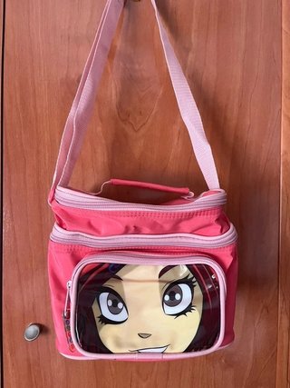 Bolso bandolera infantil coral con dibujo
