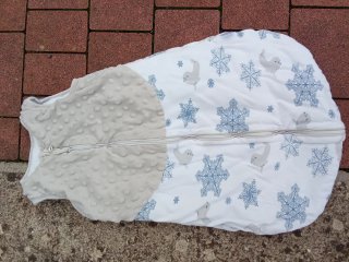 Sacco nanna con stampa fiocchi di neve