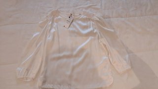 Camisa Blanca Satén Zara Talla S
