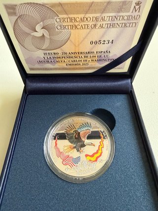 Moneda 10 Euros Plata 2025 Águila Calva